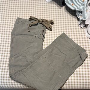 Olive green free people cargo pants